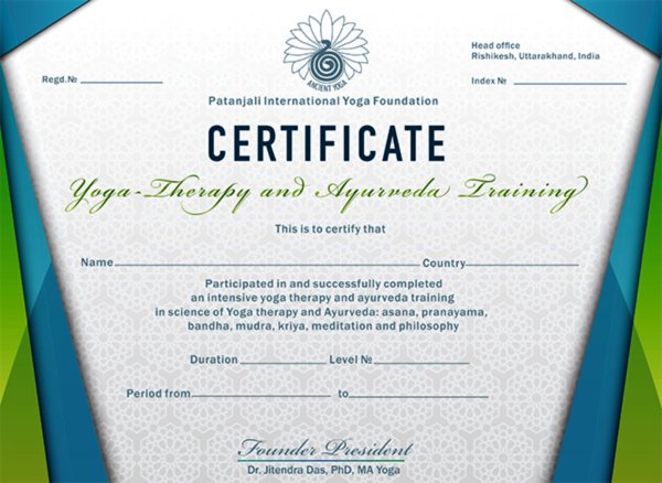 Yoga Therapy and Ayurveda-Certification